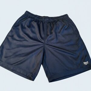 Everlast Navy Mesh Athletic Shorts Men’s L Elastic Waist Gym Basketball